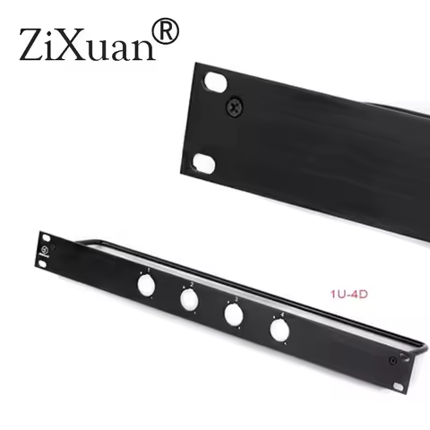 1U Rack Patch Panel 4 8 12 16 Way Channel Flight Case Mount For XLR Connecctor Male Female Speaker A