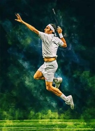 Poster Tennis Thế Giới - Tranh Vải Rafael Nadal & Roger Federer | Nghệ Thuật Treo Tường Trang Trí Nh