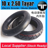 Replacement 10x2.5 inch Tyre + Inner Tube for Electric Scooter Accessories Tire Tayar skuter