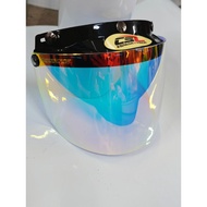 CS2 VISOR HELMET (100% ORIGINAL) HOT ITEM SILVER CRYSTAL STORE LIMITED UNTUK HELMET 3 BUTTON