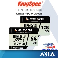 Kingspec Mixage Micro SDXC memory card 64GB/ 128GB, UHS-I V30, for phones, cameras, cameras