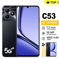 2025 NEW Hp Realmi C53 ram 12 256GB 512GB 6800mAh 50MP FHD Kamera Smartphone 5G Handphone android 4