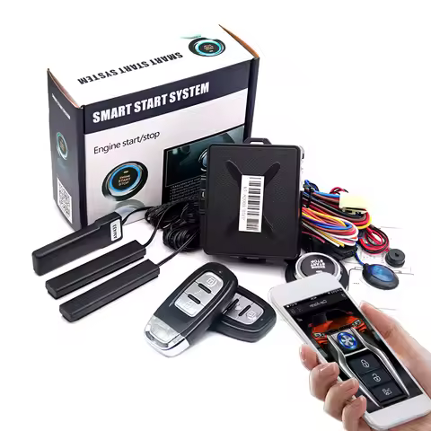 Kirbin K5-8200X Car Alarm With Remote Starter Universal Central Locking Car Smart Key Start Stop Key