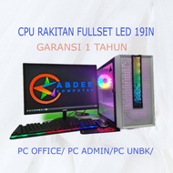 Cpu Rakitan Pc Core i5 3470 Ram 8 Gb Ssd 128 Gb Led 19 inch Fullset
