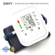 EMVY Digital Arm Blood Pressure Monitor Electronic 2.0-inch LCD Display Smart Voice BP Monitor