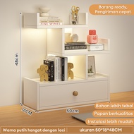 Rak Buku Kayu Meja Mini Rak Buku Meja Belajar Kayu Susun Rak Desktop Storage Rak Organizer Dengan La