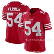 NFL Rugby Jersey 49ers 54 Red 49ers Fred Warner Jersey