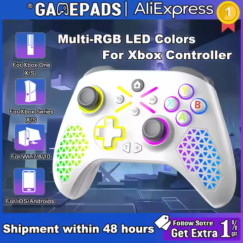 Wireless For Xbox One Controller with RGB LED Backlight Compatible For Xbox One, XboxOne X/S, Xbox S