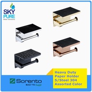 SORENTO Heavy Duty Paper Holder S/Steel 304 Golden Yellow SRT320-GY Bathroom Accessories Rose Gold S