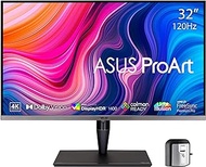 ASUS ProArt Display 32” 4K HDR Computer Monitor (PA32UCG-K) - UHD (3840 x 2160), Mini-LED IPS, 1600nits, 120Hz, 10-bit, Thunderbolt 3, HDMI2.1, w/Calibrator, Compatible With Laptop &amp; Mac Monitor,Black