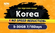 5-30GB 7/15Days 4G SIM Card (Singapore Delivery) for Korea