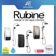 RUBINE ET-123 METALLIC SILVER / MATTE BLACK / GUN METAL INSTANT WATER HEATER WITH RAINSHOWER SET AND