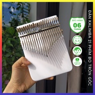 Đàn kalimba 21 phím màu trắng cao cấp QUYNHLEMO bo tròn hai góc tặng kèm búa chỉnh âm và tài liệu hư