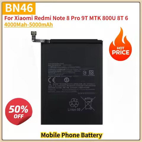 New Replacement Mobile Phone Battery BM4J BM54 BN46 For Xiaomi Redmi Note 8 Pro 9T MTK 800U 8T 6 400