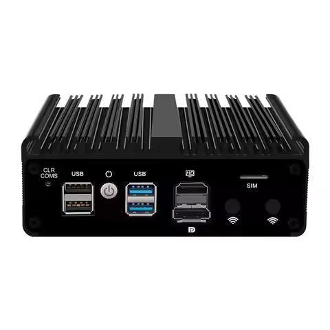 Firewall Appliance Upgraded Version Intel Celeron J6412 6305 J5005 Fanless Mini Computer 4x2.5G Soli