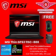 MSI Thin GF63 11SC-888 15.6'' FHD Gaming Laptop ( I5-11400H, 16GB Ram, 512GB SSD, GTX1650 Max-Q 4GB,