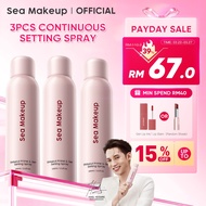 Sea Makeup Bundle 3pcs Stayput Prime & Set Continuous Setting Spray - Velvet Matte Finish Oil Contro