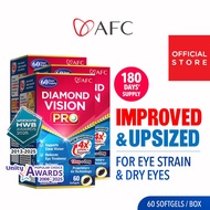 [3 Boxes] AFC Diamond Vision PRO 4X-Dry Tired Eyes Blurred Vision Blue Light Eye Fatigue- Free Form 