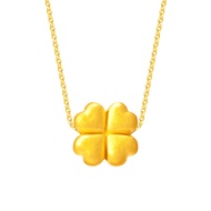 SK Jewellery Lucky Clover 999 Pure Gold Pendant