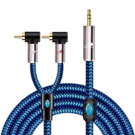 GOLLEY LION สาย RCA สเตอริโอ HiFi 2RCA ถึง3.5มม. สาย AUX RCA แจ็ค3.5 Y Splitter สำหรับเครื่องขยายเสี