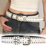 Y2k Retro Rivet Hollow Belt - PU Leather Waist Belt - Adjustable Pin Buckle Belt - Trend Waist Belt 