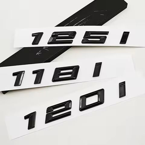 NEW 3D ABS Car Letters Logo 118i 120i 125i Rear Trunk Badge Emblem Sticker For BMW 1 Series 118i 120