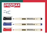 ปากกา หมึกซึม หัวเข็ม ลบไม่ออก ปากกาเขียนแผ่นใส PENMAX NMP-303 PERMANENT Namepen (1.0mm.) UBMarketing
