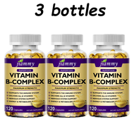 วิตามินบี (B12 B1 B2 B3 B5 B6 B7 B9) แคปซูล ช่วยให้อารมณ์และระบบภูมิคุ้มกันดีขึ้น สุขภาพระบบประสาทแล