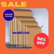 100-page pencil drawing notebook - Sketchbook size A4, A5, A6 with kraft cover