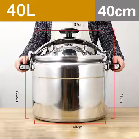 Commercial Large Capacity Pressure Cooker, Stew Pot, Kitchen Cookware, Safety Pan, Induction Cooker,