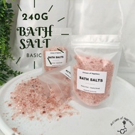 240g Bath Salt Body / Foot Soak / Scrub/ Rendam Kaki | Himalayan Pink Salt | Epsom Salt | Essential Oils gift (basic)