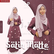 Indah Pesona Matte Satin Cutting Slim Fit Baju Kurung - Dusty Pink/Size XS-5XL