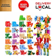 [Local Seller]Alphabet ABC Robot Dinosaur Transformers Toy Early Learning Educational Assemble Toy B