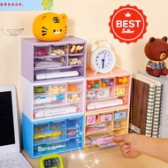 Stackable 6 / 9 Slots Mini Drawer Storage Box Multi Grid Office Stationery Cosmetic Desk Organizer