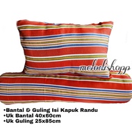 Kapuk Pillow & Guling Kapuk Randu Original/Gulot Pillow Filled with Kapuk Randu
