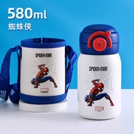 Disney แก้วน้ำสแตนเลส 316 สำหรับเด็ก พร้อมที่คลุมแก้ว ที่ดื่มด้วยท่อ ที่พกพา แก้วน้ำสำหรับนักเรียน แ