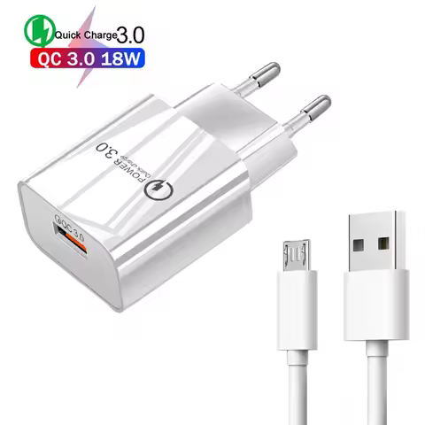 Fast USB Charger + Micro USB Cable For Huawei P Smart Y5 Y6 Y7 Prime Y9 2018 2019 Honor 8A 8S 9A 9S 