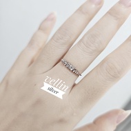 Ring 925 Sterling SilverWanita - Ring DesignELEGAN Authentic 925 Silver Plated White Gold