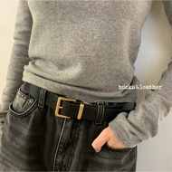 Tintin Korea Genuine Korean Bucks & leather Random Gold Buckle Belt BY05