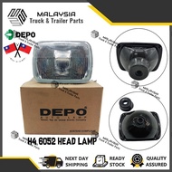 6052 H4 HEAD LAMP HICOM 2.8 4.3 FORD T3000 DEPO LORRY 13CM 18CM 5'' 7'' LIGHT SEAL BEAM PERKASA MTB1