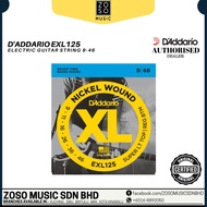 D'ADDARIO 9-46 EXL125 SUPER LIGHT TOP/REGULAR BOTTOM ELECTRIC GUITAR STRING (ZOSOMUSIC)
