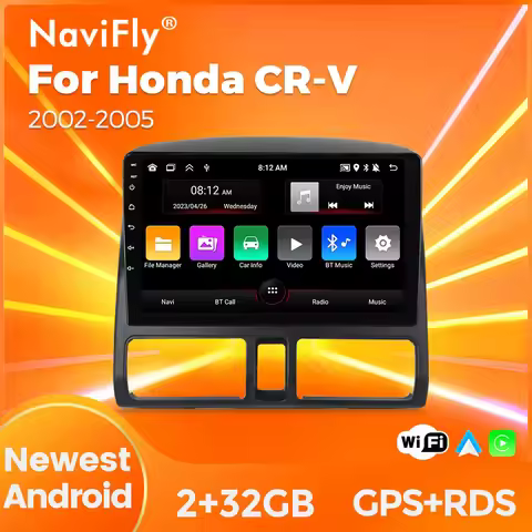 NEW Android Auto CarPlay 2Din Car Radio For Honda CR-V 2 CRV 2001-2006 Stereo GPS Navigation Video P