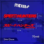 sticker speedhunters / stiker motor vespa scoopy aksesoris matic kanji - merah speedhunter