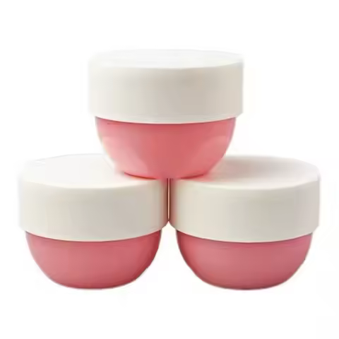 Pink 75g Round Bottom Cream Jar PP Plastic 75ml Empty Cosmetics Jar For Body Scrub Jars Bowl Shape C