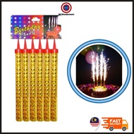 Birthday Fireworks Sparkler Cake Topper Candles Clip Kek Hari Jadi Lilin Bunga Api