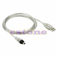 RR 4.5ft 1.4m USB to Firewire IEEE 1394 4 Pin iLink Adapter Cord Data Cable Wire for  DV Cameras