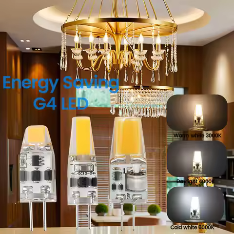 10PCS 12V AC/DC G4 COB Lamp LED AC/DC 12V Corn Light 1.2W 2W 2.5W Spotlight Chandelier Bulb Replace 