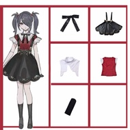 Game Needy Girl Overdose Cosplay Costume Wig Shoes Anime JK Uniform Leather Skirt Set Abyss Kangel Ame Chan Cosplay Costume