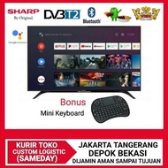 SHARP Android TV Bluetooth Azan Reminder 32inch-2T-C32BG1i Bonus Mikey