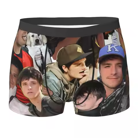 J-Josh Hutchersons Underwear Peeta Pouch High Quality Trunk Printed Boxer Brief Plain Man Underpants